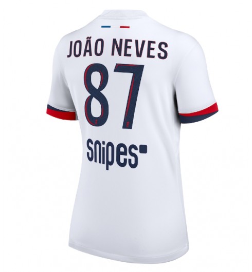 Ženske Nogometnih dresov Paris Saint-Germain Joao Neves #87 Gostujoči 2025-26 Kratki rokavi Ženske Nogometnih dresov Paris Saint-Germain Joao Neves #87 Gostujoči 2025-26 Kratki rokavi